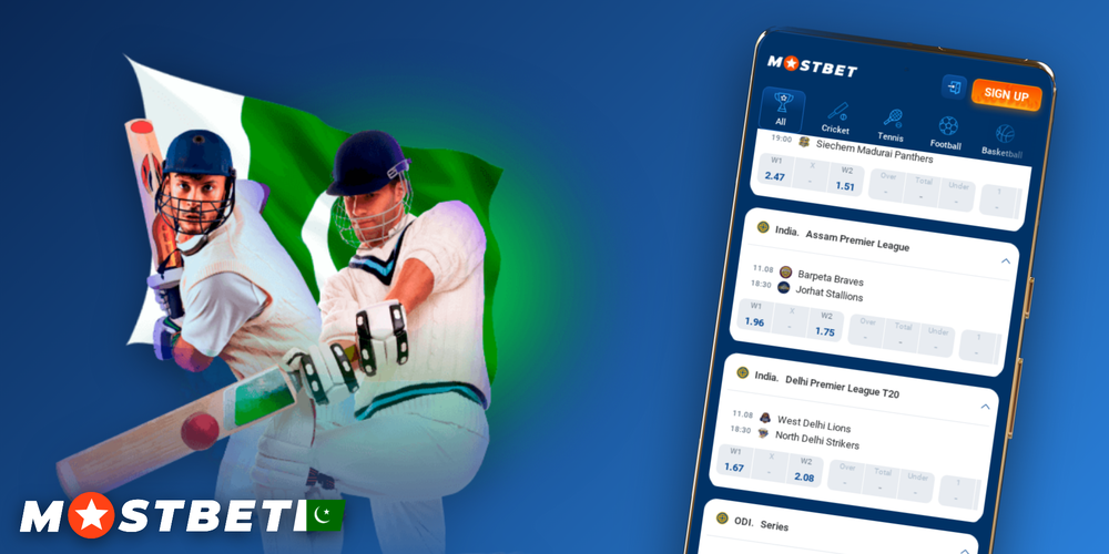 Mostbet app download for iOS on iPhone and iPad displaying the sportsbook lobby