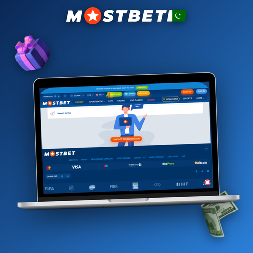 Mostbet for PC desktop client dashboard showing sportsbook and casino on laptop