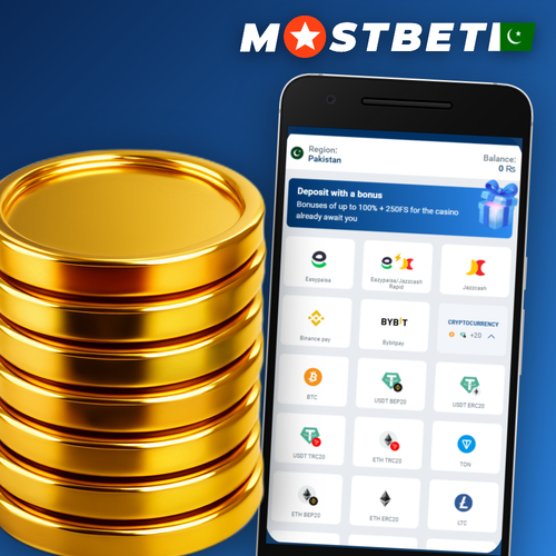 Mostbet minimum deposit PKR 300 shown on smartphone with JazzCash and Easypaisa logos