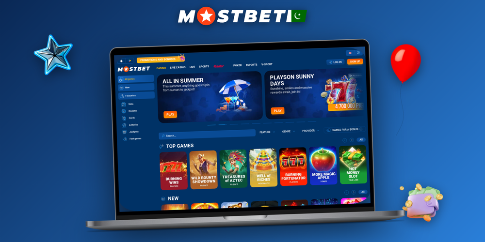 Mostbet online casino lobby displayed on desktop and mobile with slot tile grid