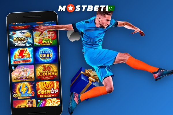 Mostbet online casino slot interface showing highlighted paylines and RTP volatility panel